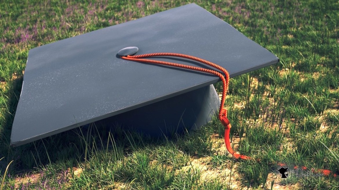 con-grad-ulations 3d render